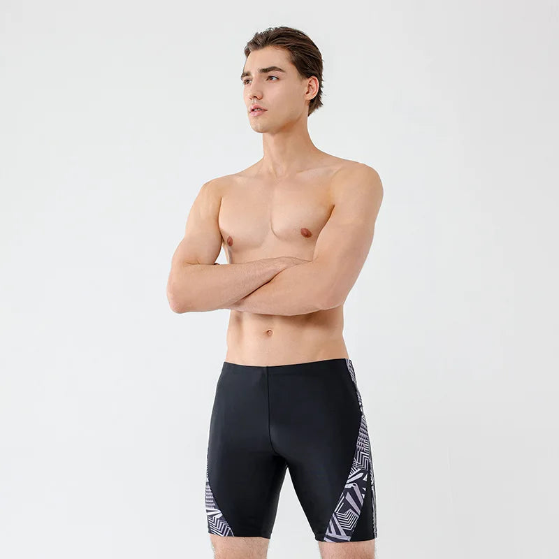 Men's Quick-Dry Swim Trunks – Anti-Embarrassment Five-Point Board Shorts for Swimming