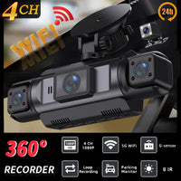 4 Channel Dash Cam – Full HD Night Vision Camera for Vehicle Security