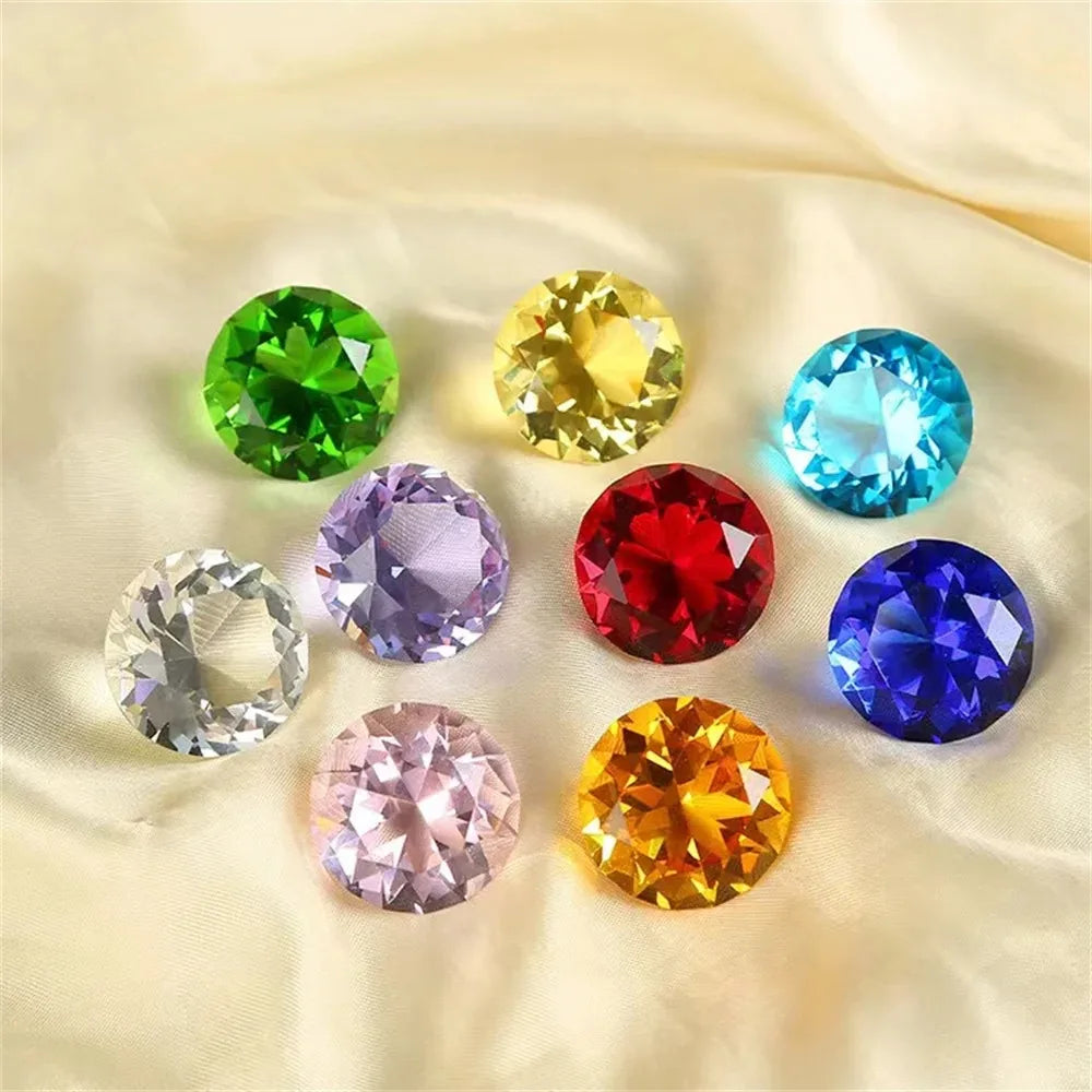 Crystal Diamond Glass Paperweight – Decorative Ornament for Romantic Proposals