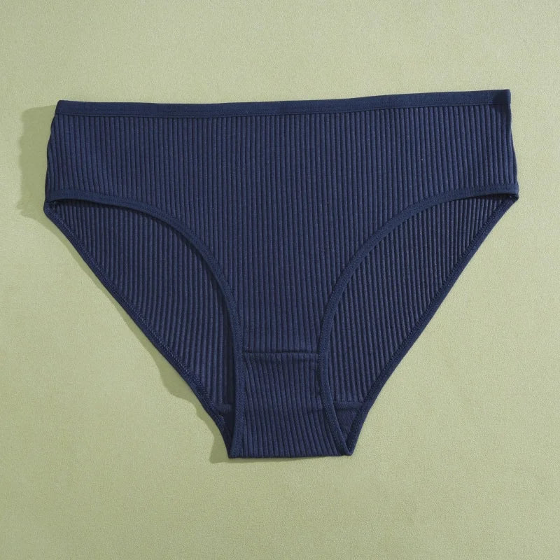 Cotton Briefs – Soft Striped Low Rise Underwear for Women