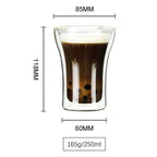 Double-Layer Glass Coffee Mug – Heat Resistant Cup for Espresso and Tea