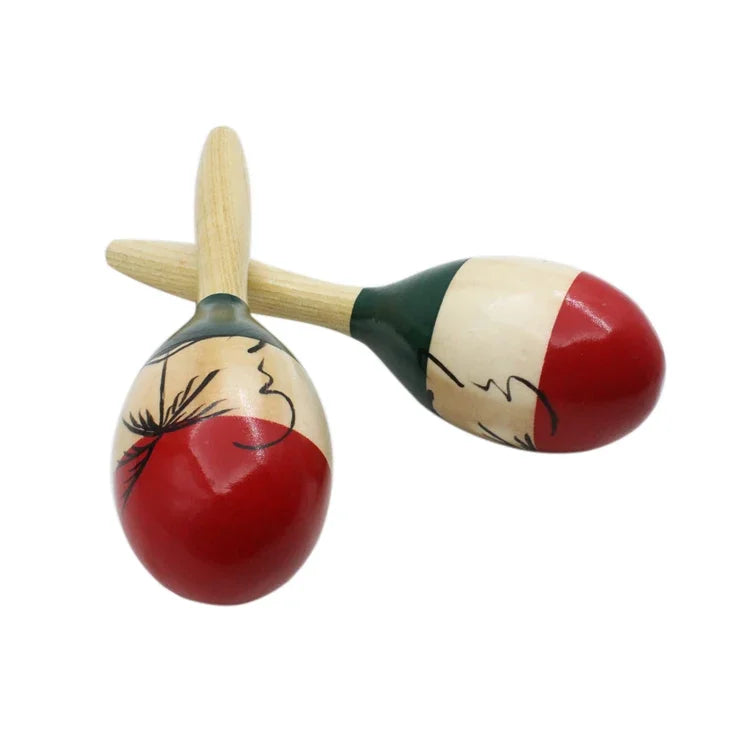 Wooden Maracas Shakers – Tropical Percussion Instrument for Kids Party Toys