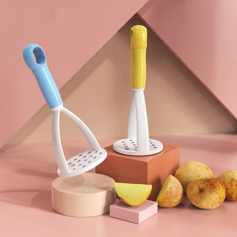 Potato Masher and Peeler Tool – Plastic Kitchen Crusher for Fruit Vegetables