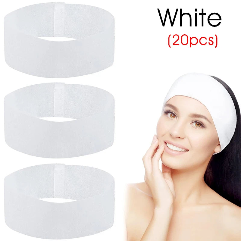 Disposable Non-Woven Facial Headbands – Soft Skincare Wraps for Beauty Salons