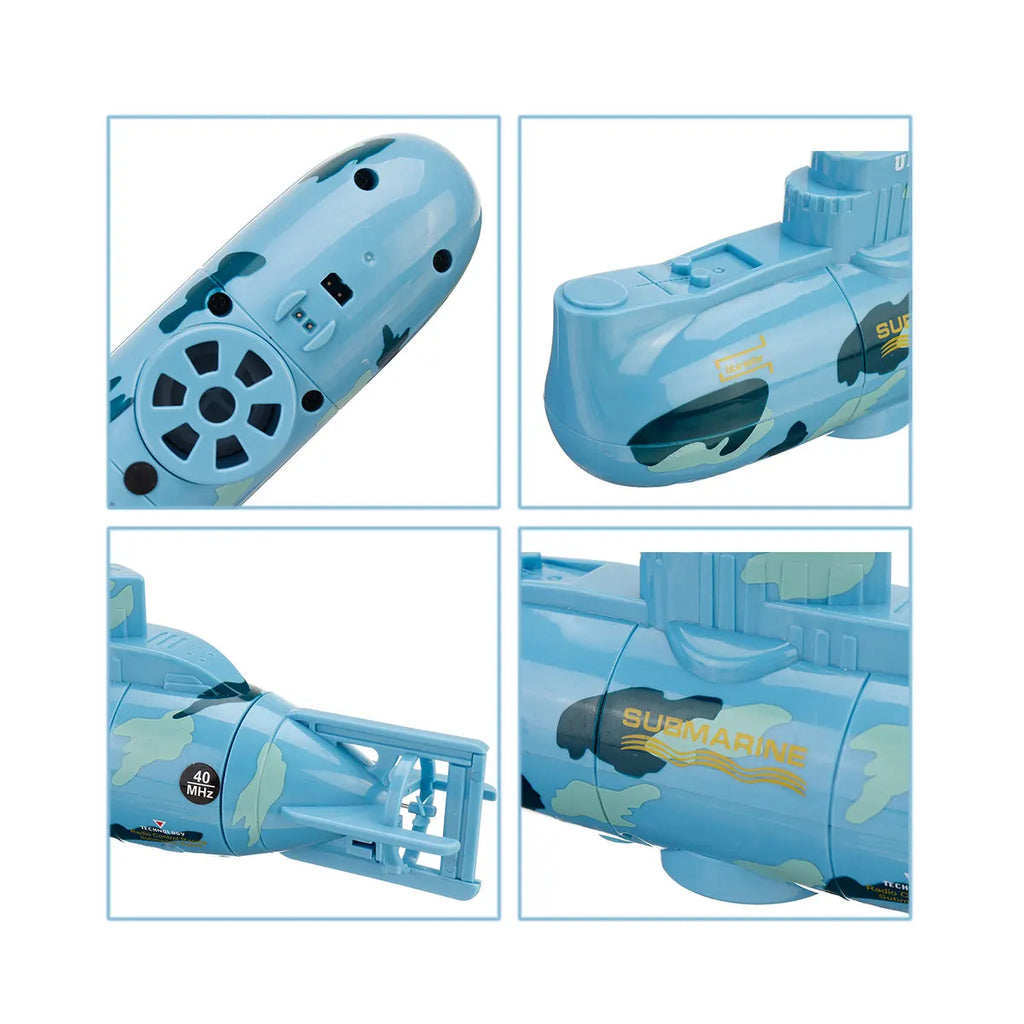 Mini RC Submarine – Waterproof Simulation Boat Toy for Kids Pool Play