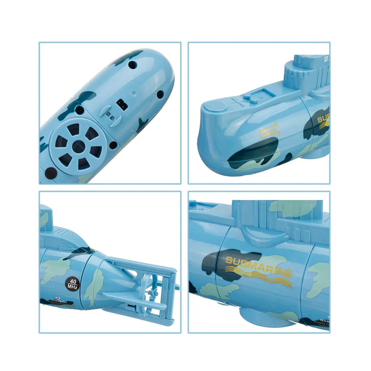 Mini RC Submarine – Waterproof Simulation Boat Toy for Kids Pool Play