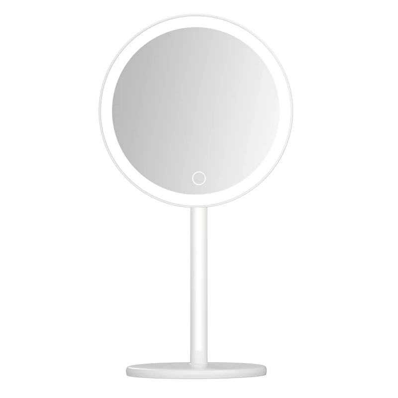Adjustable LED Makeup Mirror – Metal Desktop Vanity Light for Daily Beauty