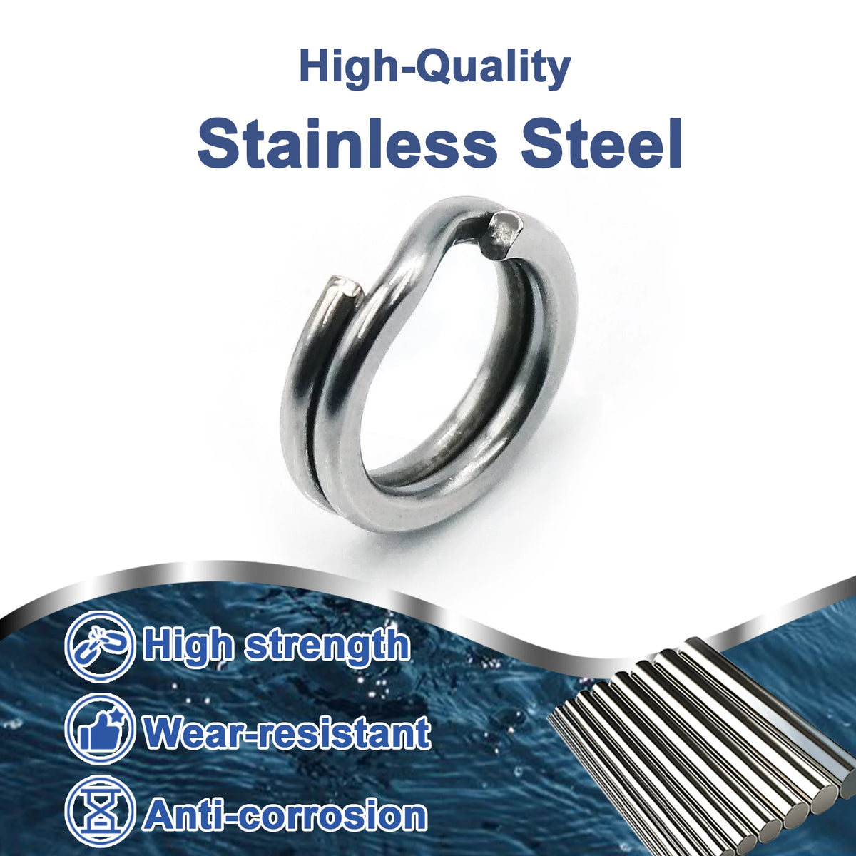 Stainless Steel Split Rings – Heavy Duty Fishing Lure Terminal Tackle