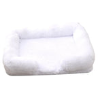 Plush Rectangular Dog Bed – Washable Fluffy Pet Cushion for Small to Large Dogs