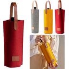 Felt Single Wine Bottle Tote – Padded Insulated Carrier for Gift Giving