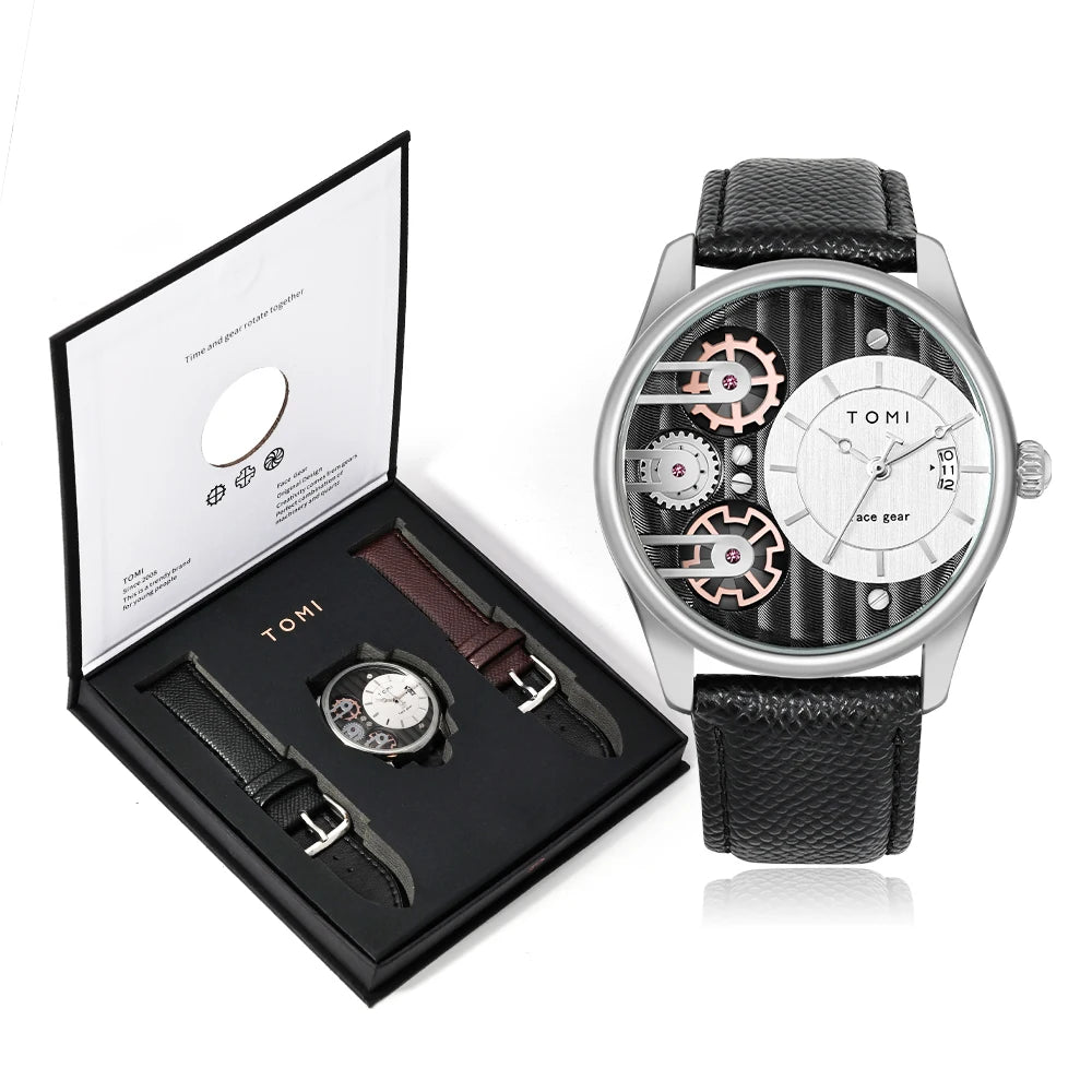 Quartz Men's Wristwatch – Luxury Minimalist Business Gift for Anniversaries