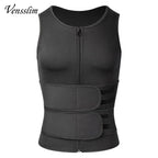 Men Compression Waist Trainer Vest – Slimming Sauna Shirt for Workout Fitness