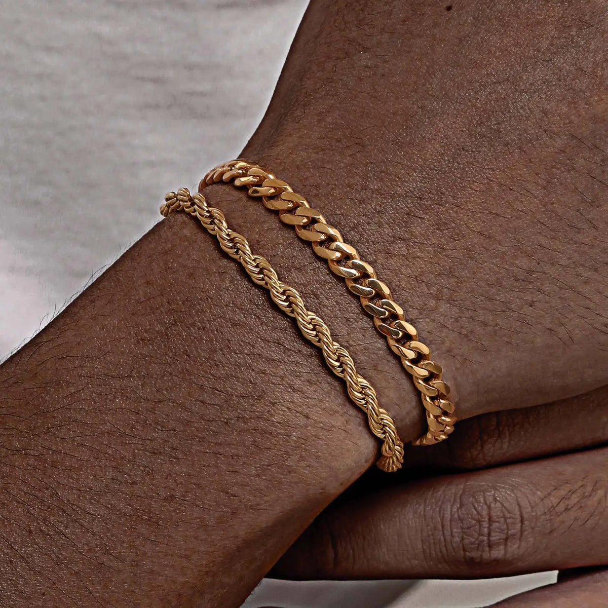 Stainless Steel Chain Bracelet – Men’s Trendy Cuban Link Wristband for Jewelry