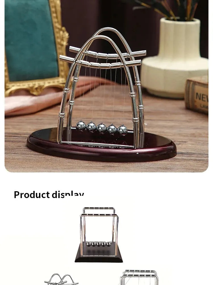 Newton's Cradle Steel Balance Balls – Physics Science Toy for Stress Relief