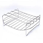 Stainless Steel Air Fryer Rack – Grill Stand with Skewers for Cooking