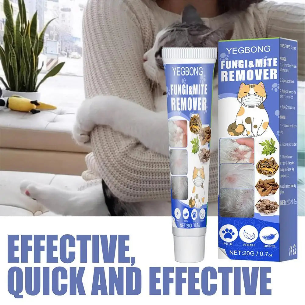 Pet Mite Removal Cream – Antifungal Skin Treatment for Dog and Cat Care