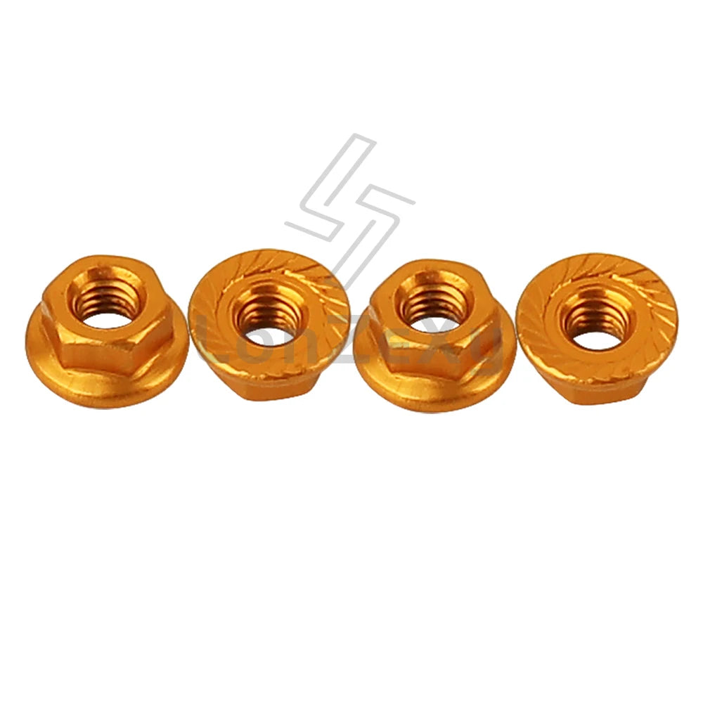 Aluminum Alloy Flange Lock Nut M4 – Universal Parts for 1/10 RC Crawler