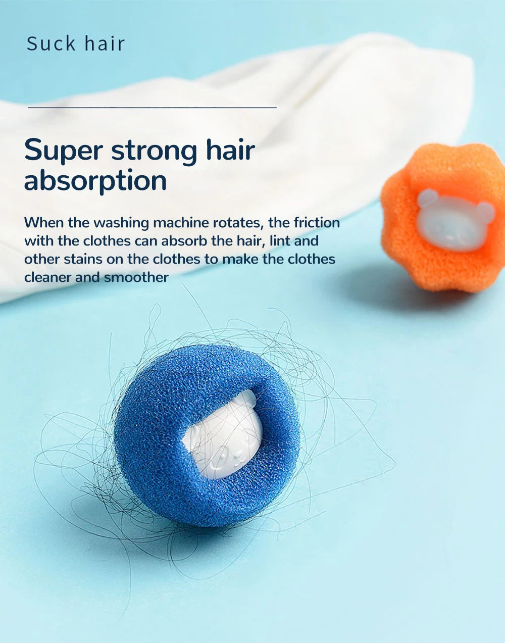 Reusable Laundry Balls – Lint and Pet Hair Remover for Washing Machine Cleaning