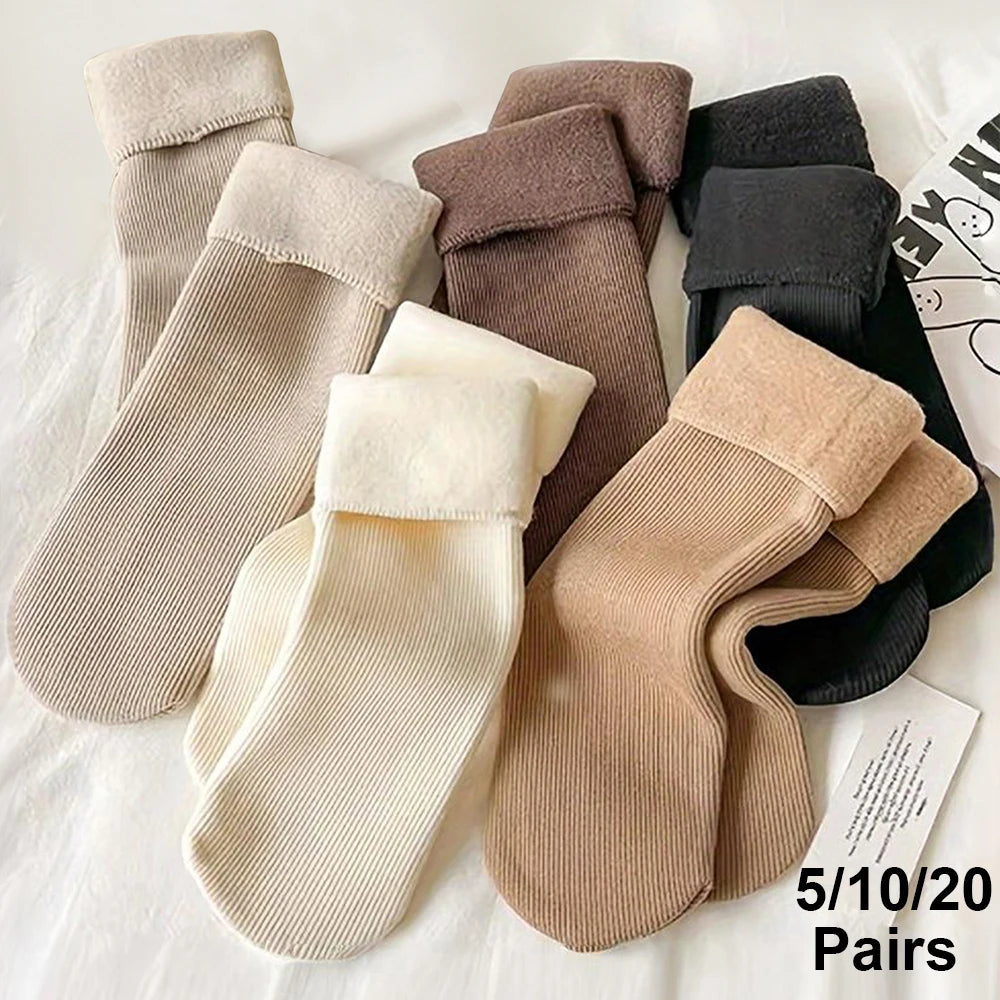 Thermal Cashmere Wool Socks – Thickened Winter Warmth for Snow Boots