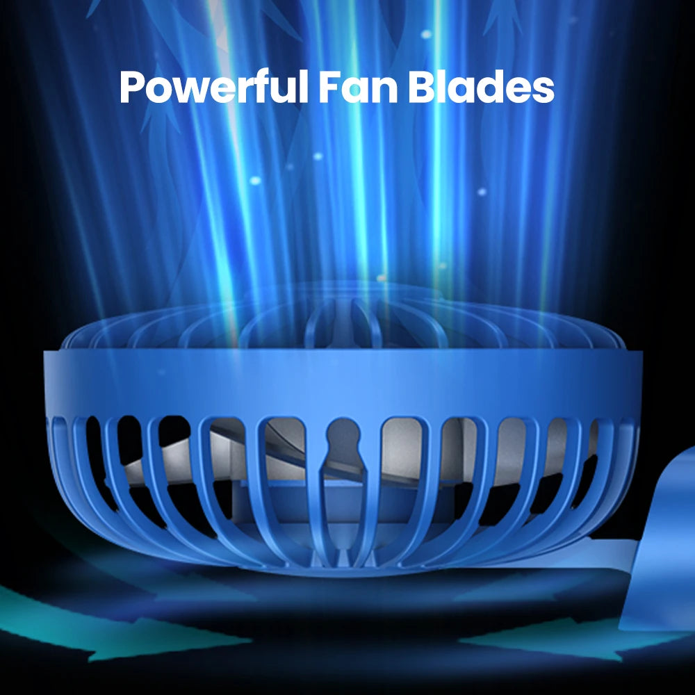 Portable Handheld USB Fan – 5000mAh Rechargeable Desk Fan for Outdoor Travel
