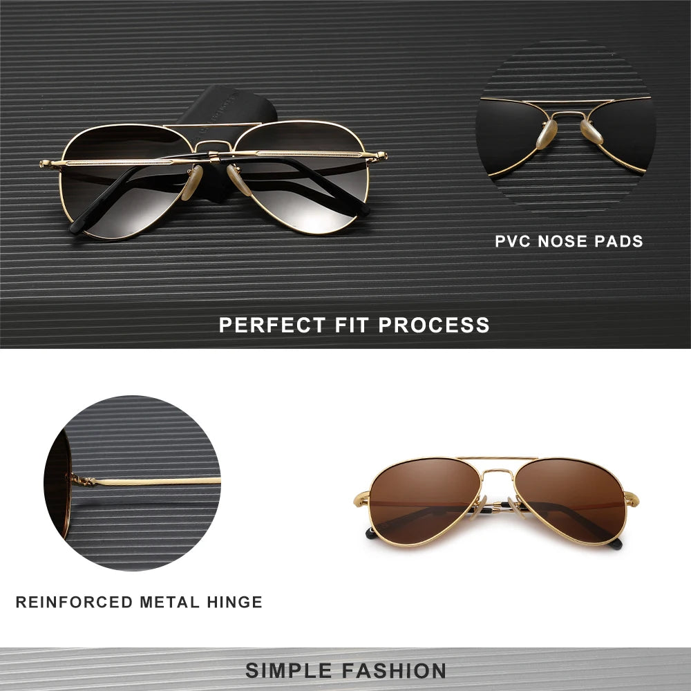KINGSEVEN Alloy Pilot Sunglasses – Polarized UV400 Eyewear for Women Retro Style
