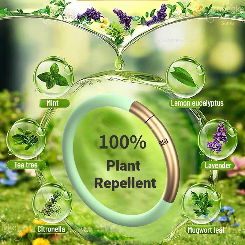 Essential Oil Mosquito Repellent Bracelet – Waterproof Wristband for Outdoor Travel