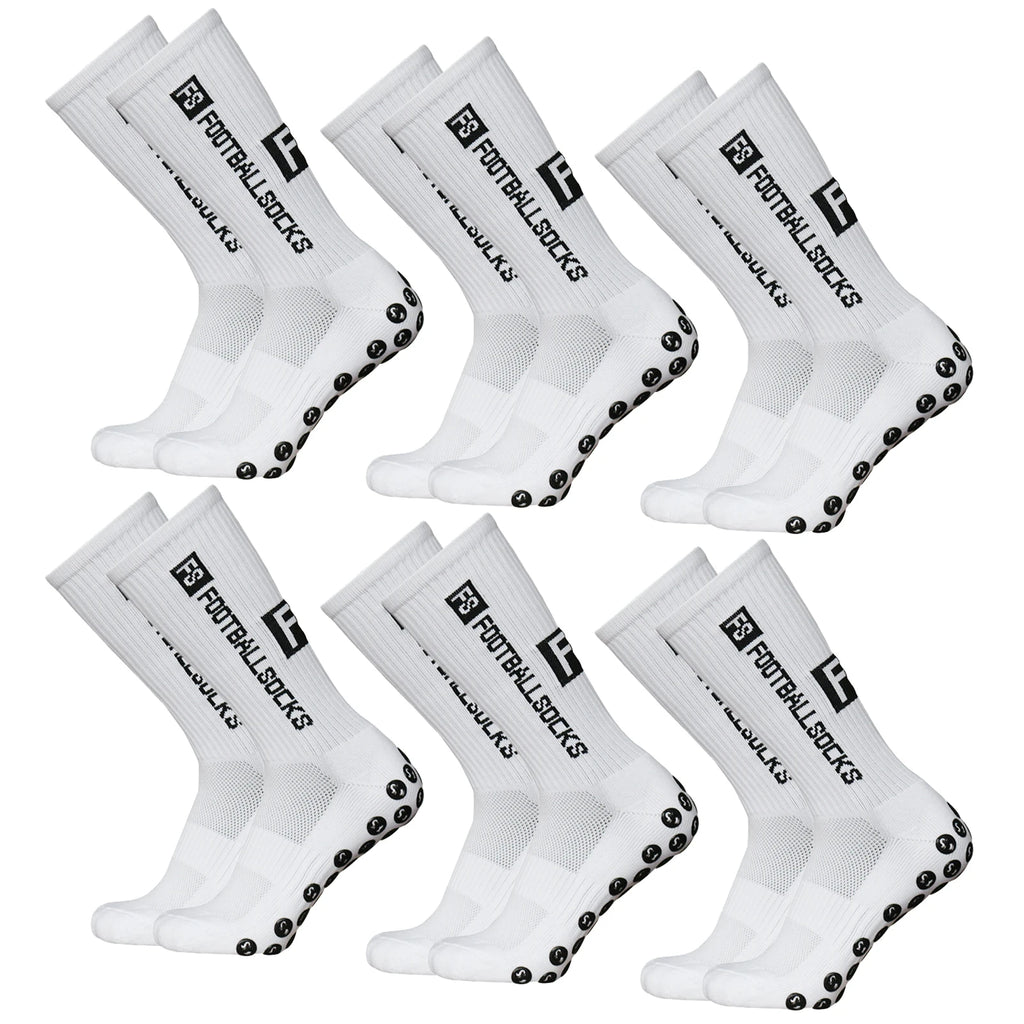Anti-Slip Athletic Sports Socks – Stretchy Grip Crew for Football Soccer