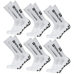 Anti-Slip Athletic Sports Socks – Stretchy Grip Crew for Football Soccer