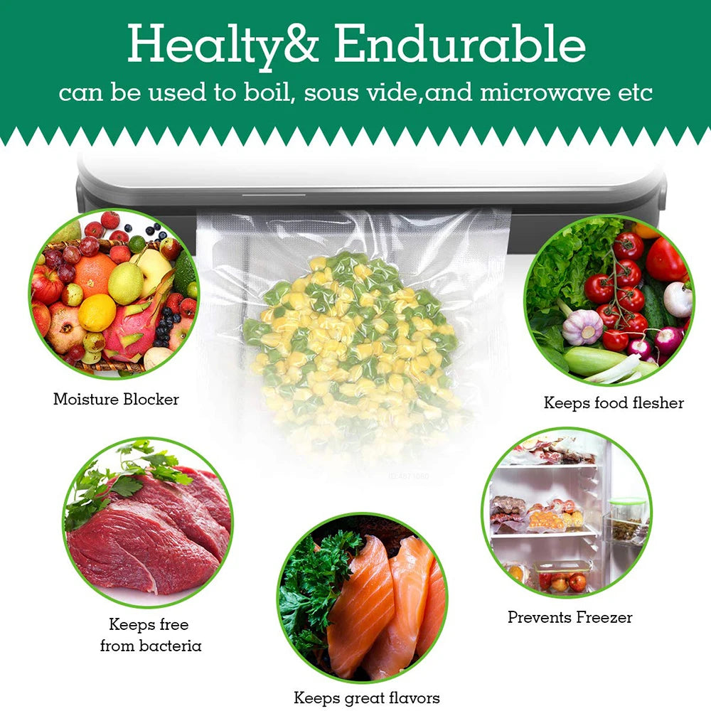 Vacuum Sealer Roll Bags – 300cm Food Storage for Kitchen Packaging