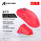 Attack Shark X11 Wireless Gaming Mouse – RGB Tri-Mode for PC Esports