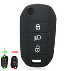 Silicone Flip Key Fob Cover – Protective Remote Case for Peugeot and Citroen