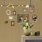 Honeycomb Grid Wallpaper – Luxury Chinese Retro Style for Home Decor