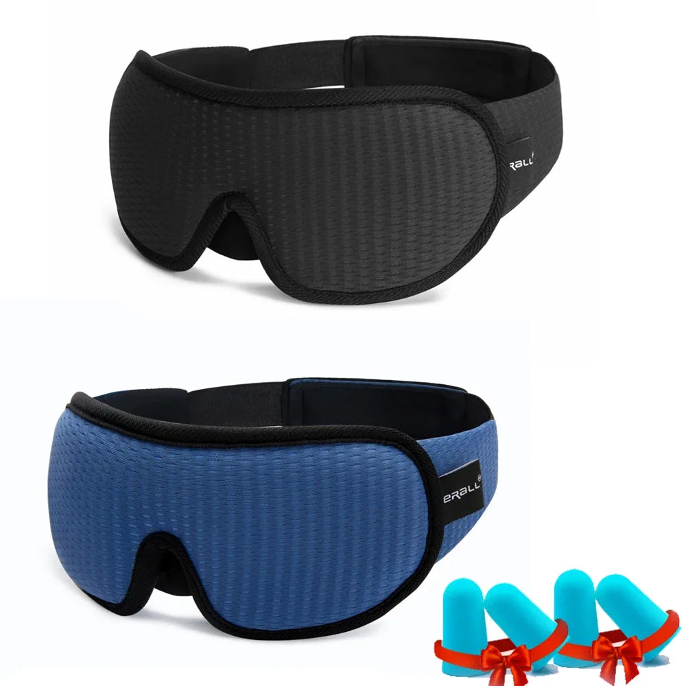 Soft 3D Contoured Eye Mask – Breathable Light Blocking for Travel Sleeping