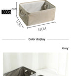 Linen Folding Storage Basket – Fabric Organizer for Wardrobe and Laundry