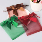 Organza Drawstring Gift Bags – Bowknot Pouches for Wedding Jewelry Packing