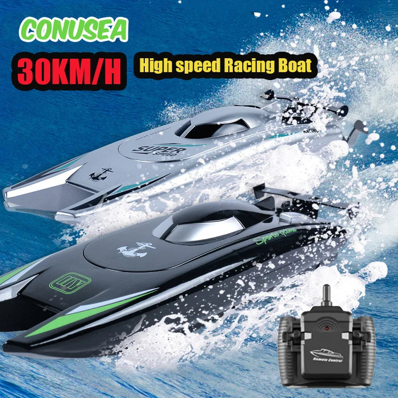 High Speed RC Racing Boat – 2.4G Dual Motor Watercraft for Kids