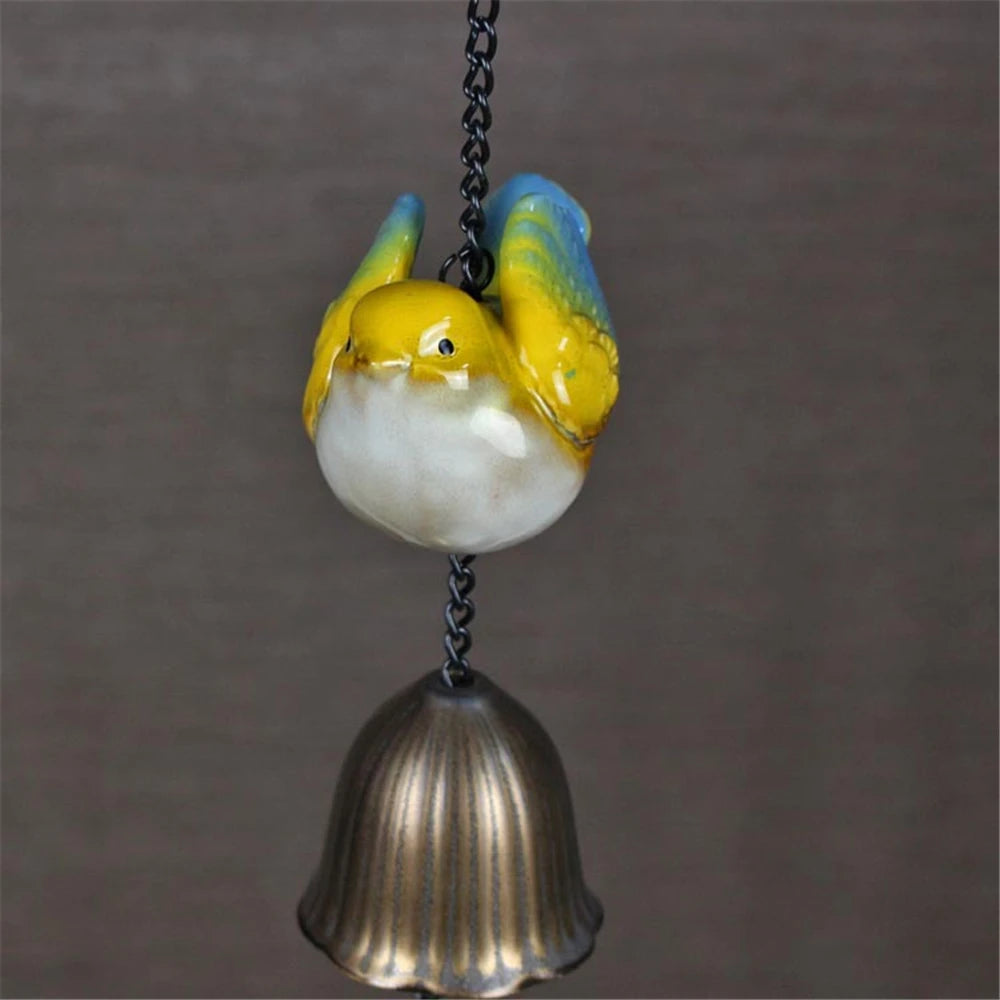 Ceramic Bird Figurines – Porcelain Magpie Sparrow Set for Home Decor
