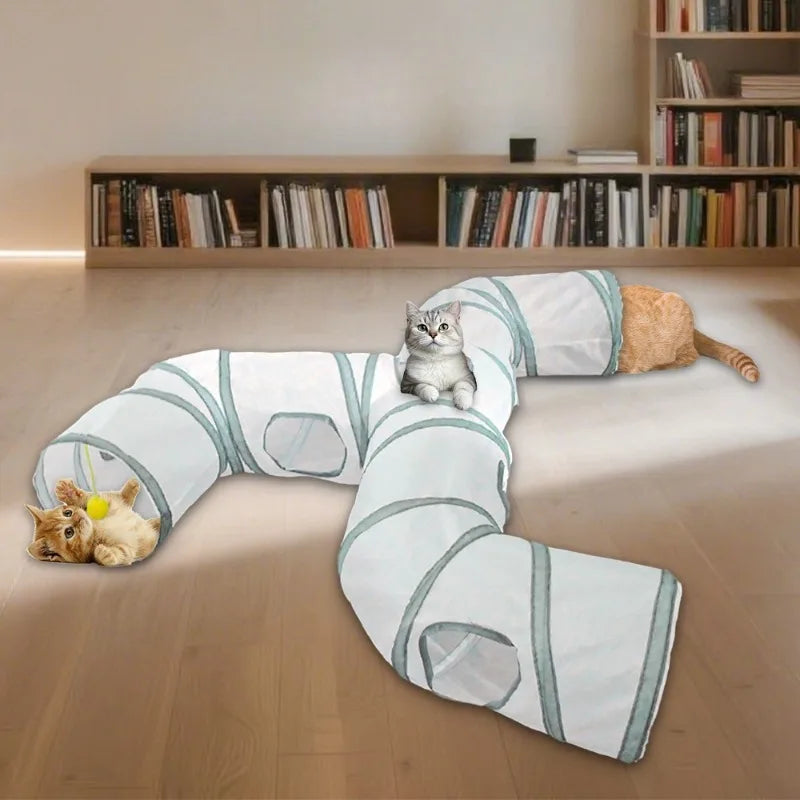 Collapsible Cat Tunnel – Interactive Play Tube for Indoor Pet Exercise