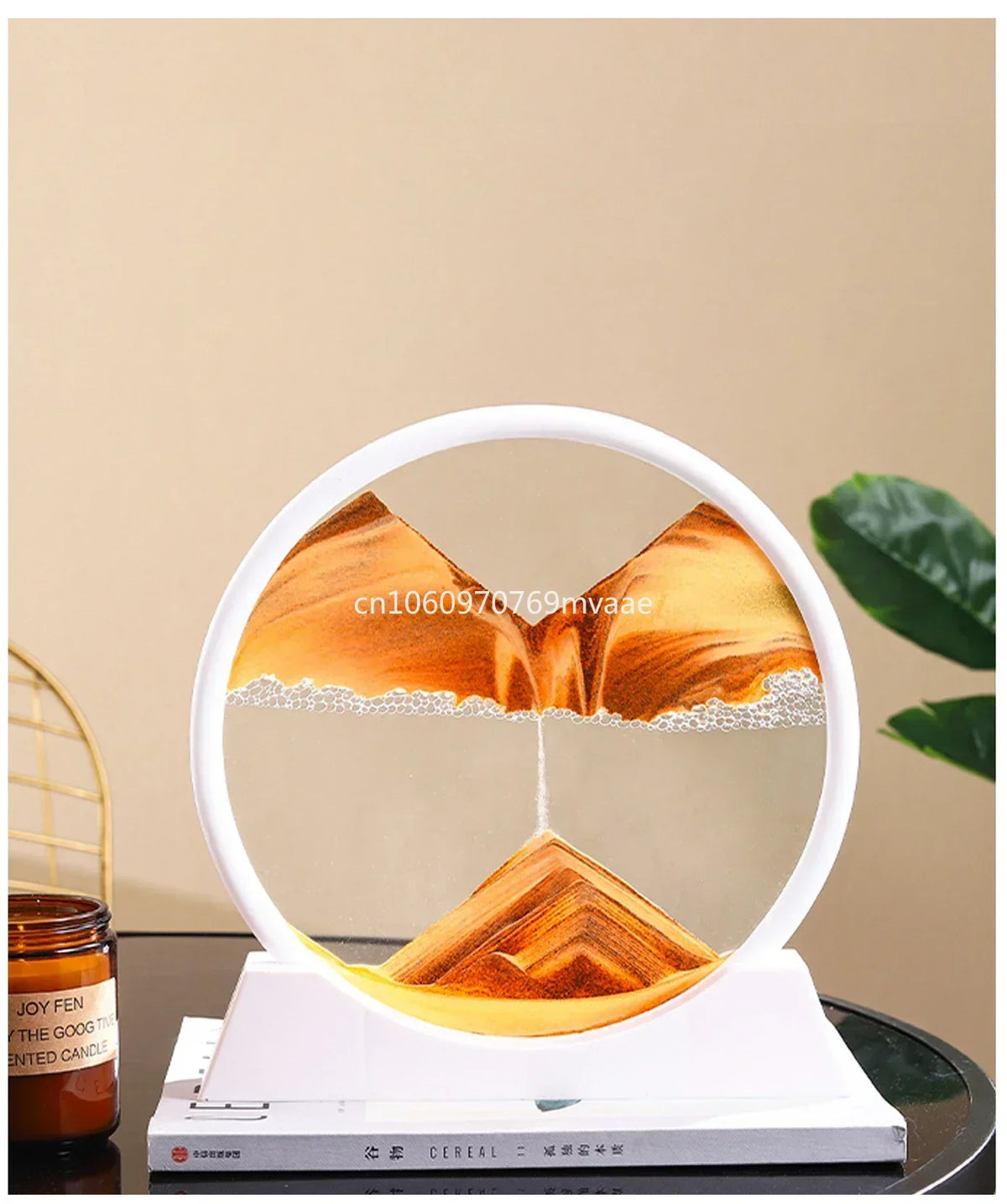 3D Moving Sand Art Frame – Dynamic Liquid Hourglass for Office Home Decor