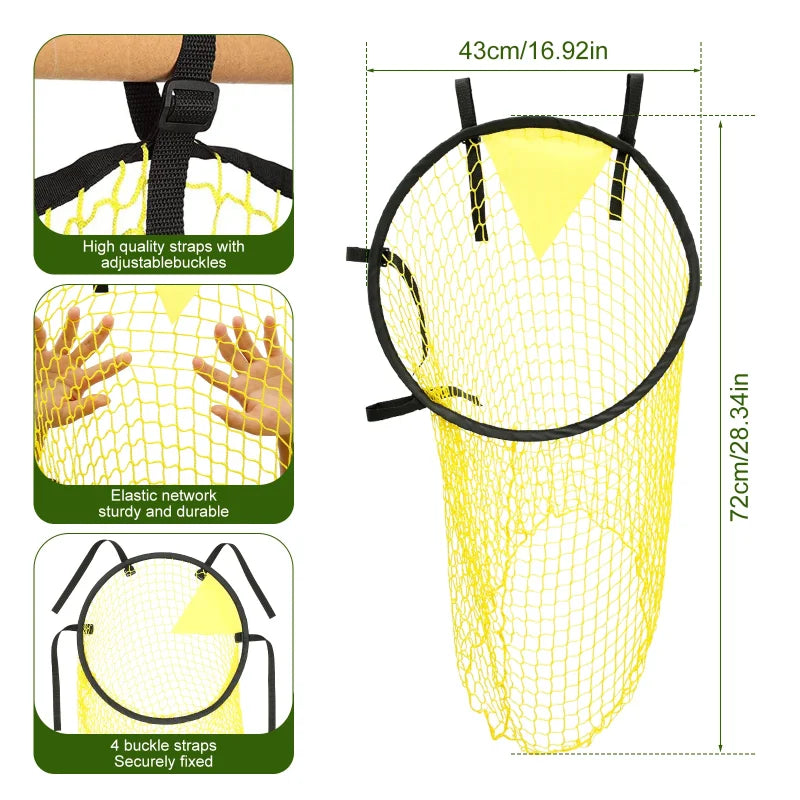 Foldable Football Target Net – 17x28in Soccer Goal for Training Practice
