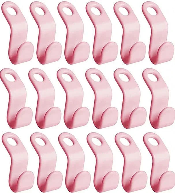 Plastic Hanger Connector Hooks – Space Saving Extender for Closet Organization