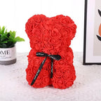 Artificial Rose Flower Bear – Romantic Gift for Valentine's Day and Birthday