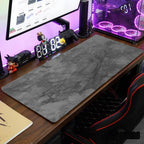 Large Grey Desk Mat – 900x400mm Stitched Edge Mouse Pad for Gaming and Office