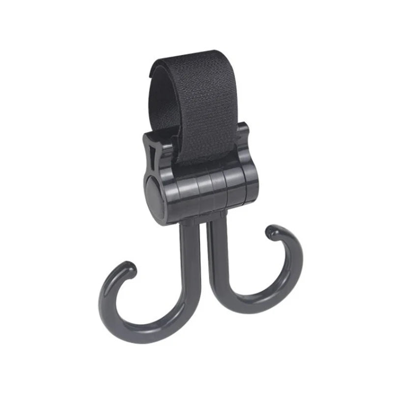 Rotating Stroller Hook – Double Hanger for Baby Gear Organization