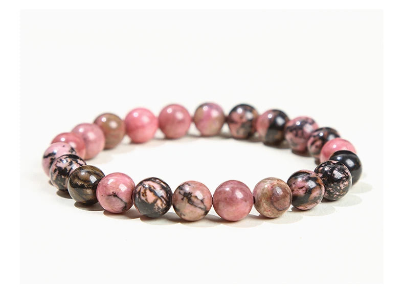 Natural Stone Bead Bracelet – Healing Crystal Gemstone Jewelry for Men and Women