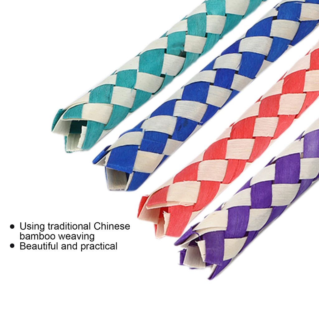 Woven Bamboo Finger Traps – Interactive Chew Toys for Pet Birds and Kids Parties