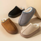 Fluffy Platform Slippers – Plush Warm Cotton Shoes for Winter Home Comfort