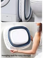 Collapsible Plastic Laundry Basket – Large Folding Storage for Home Organization