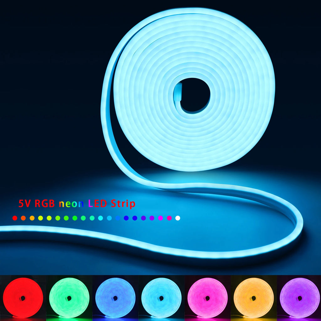 Smart RGB Neon LED Strip – WiFi App Controlled Light for Home Gaming Decor