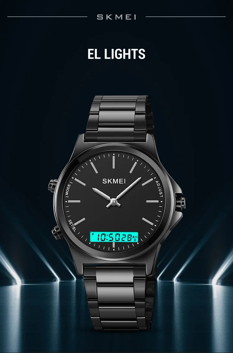Digital Sport Watch – Waterproof Triple Time Display for Men